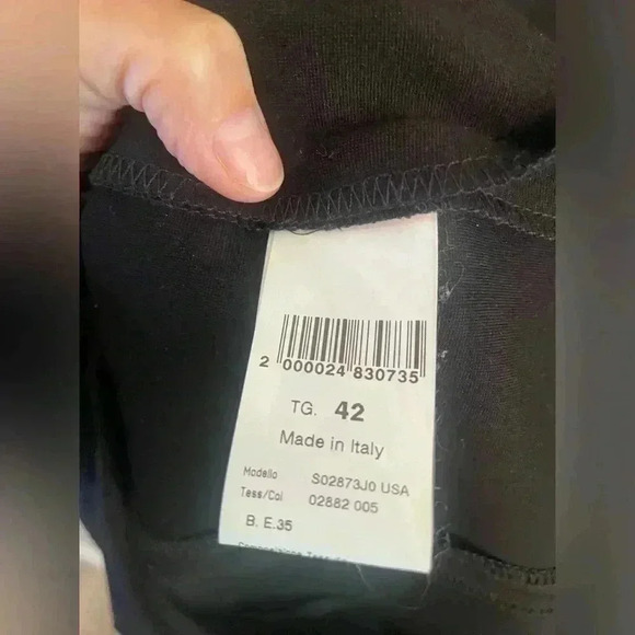 Peserico Black Mini Dress, Italian Designer Size 42 US Size 6 Quiet Luxury - Picture 9 of 10